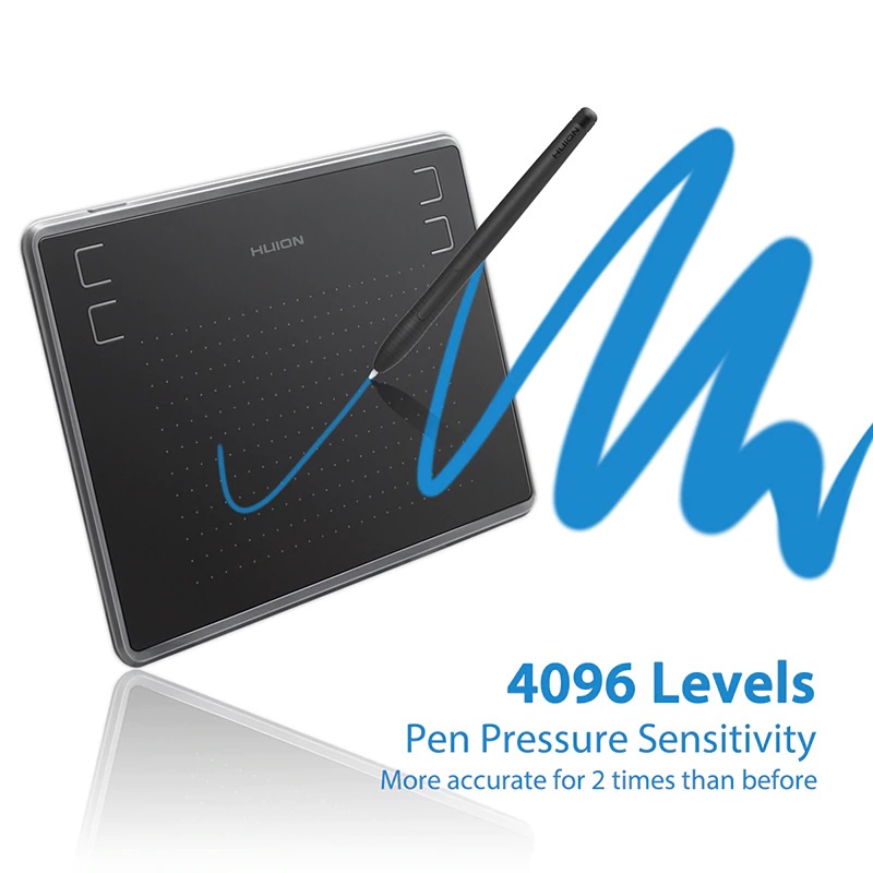 Bảng vẽ cảm ứng dùng HUION H430P Tặng kèm Đầu chuyển đổi cổng Type C sang USB 3.0