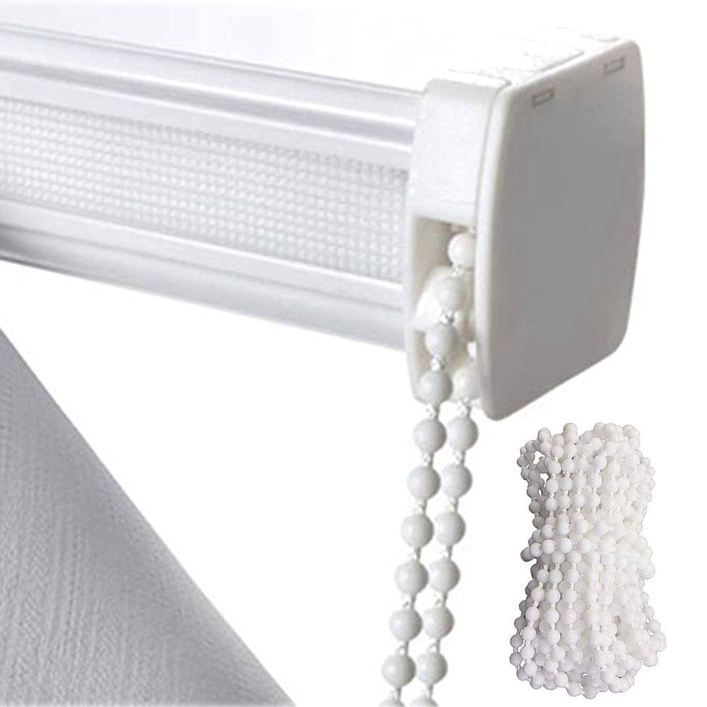 Phụ Kiện Dây Kéo Rèm Cửa Dạng Hạt Tròn Màu Trắng