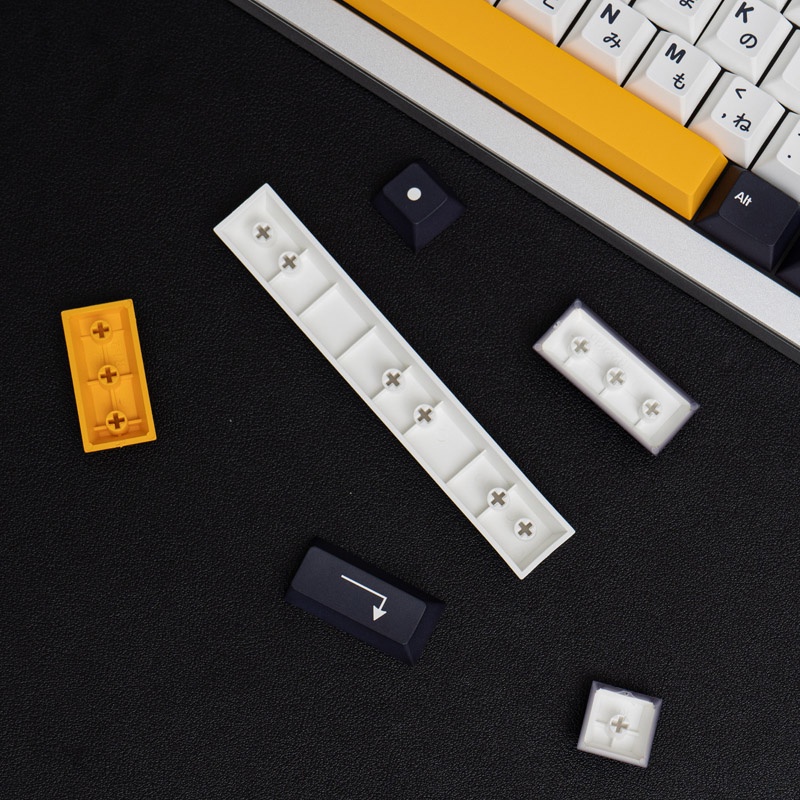 Bàn Phím 138 Phím Pbt Màu Trắng Đen Tối Giản Cho Bàn Phím Cơ 61 / 64 / 68 / 75 / 84 / 87