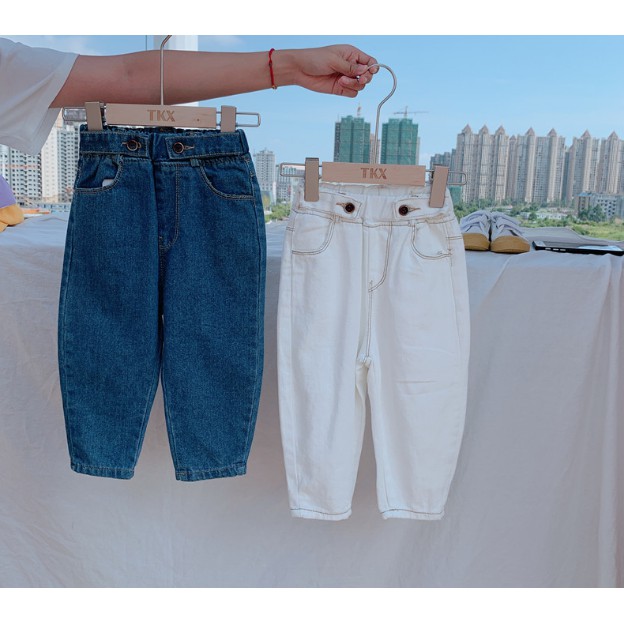 Quần jean quần baggy lót lông cho bé trai bé gái (14 - 35kg)