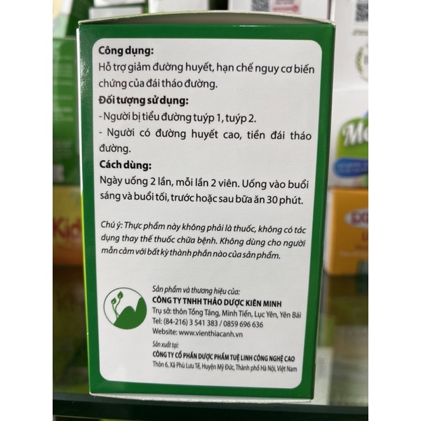 Viên Uống Dây Thìa Canh Kiên Minh, Hỗ trợ giảm đường huyết, Hạn chế biến chứng đái tháo đường, Hỗ trợ giảm Cholesterol