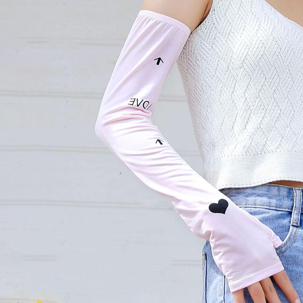 Vỏ Bọc Cánh Tay Giữ Ấm Chống Tia UV Hình Trái Tim Cho Nữ