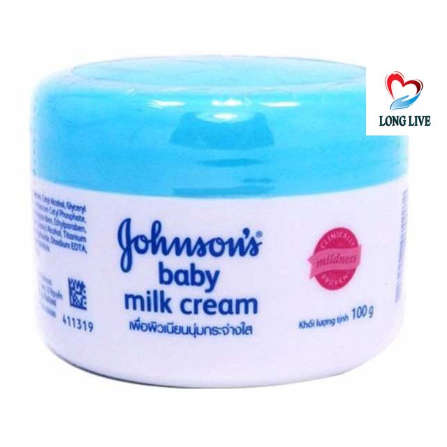 Bộ 40  hộp Kem dưỡng ẩm chứa sữa &amp; gạo Johnson's Baby 50g (Xanh)