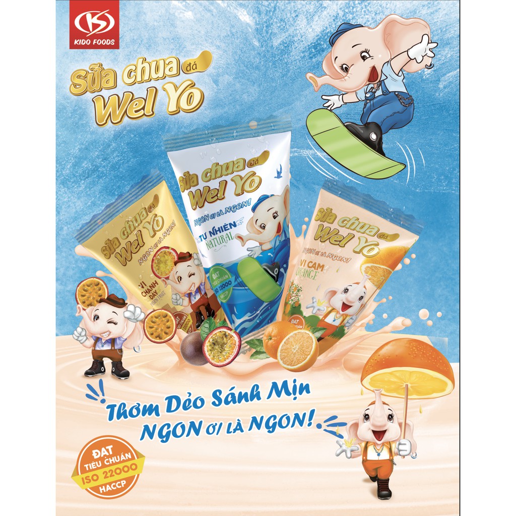 Sữa chua đá Wel Yo cam