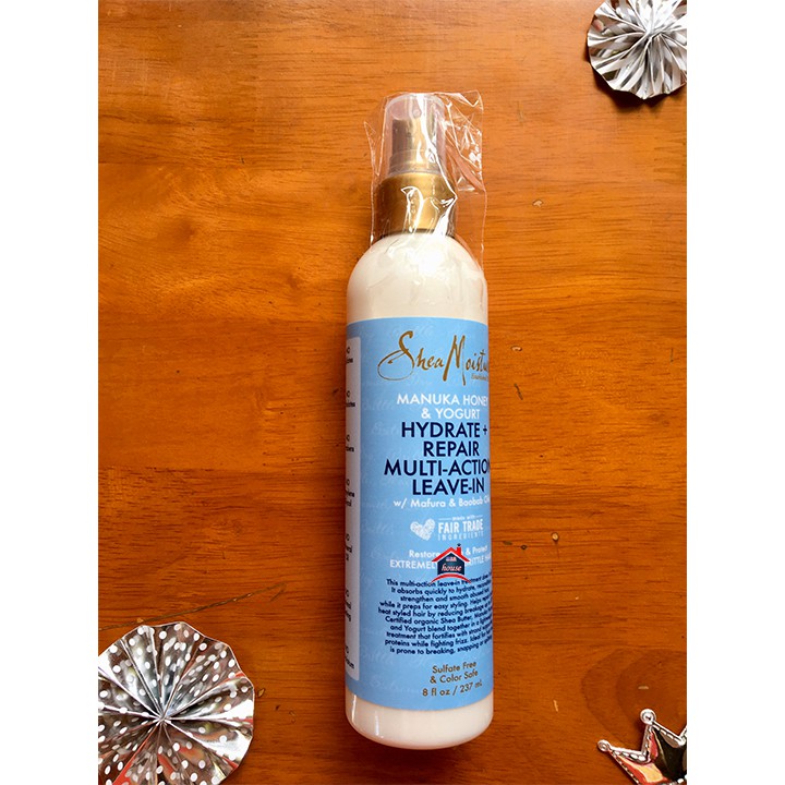 Combo dầu gội,xả và dưỡng tóc Shea Moisture Manuka Honey And Yogurt Hydrate Repair