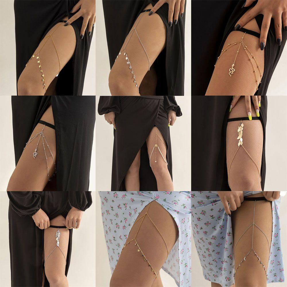 Dây Xích Đeo Đùi Nhiều Lớp Phong Cách Boho Gợi Cảm Thời Trang Cho Nữ Dự Tiệc