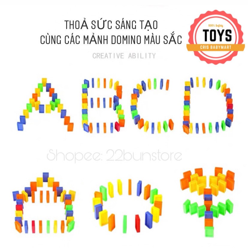 TÀU HỎA XẾP DOMINO TỰ ĐỘNG BÉ THỎA SỨC SÁNG TẠO