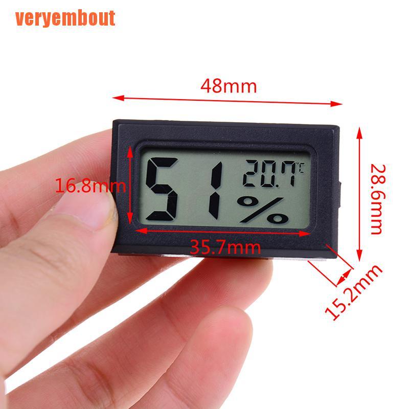 Small size digital lcd thermometer hygrometer humidity temp meter measuri