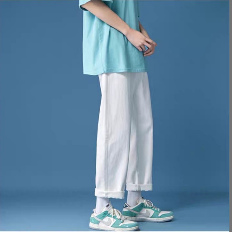 Quần Jean Nam, Quần Baggy xanh sáng nhạt, xanh đậm, trắng, xám ống suông rộng TR02 hottrend 2022-Trend Clothing!
