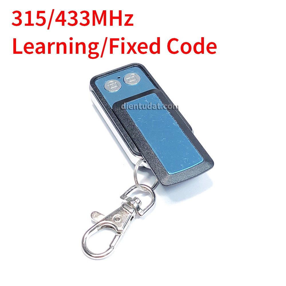 Remote Kim Loại 2 Nút 315/433MHz Learning/Fixed Code - WT037