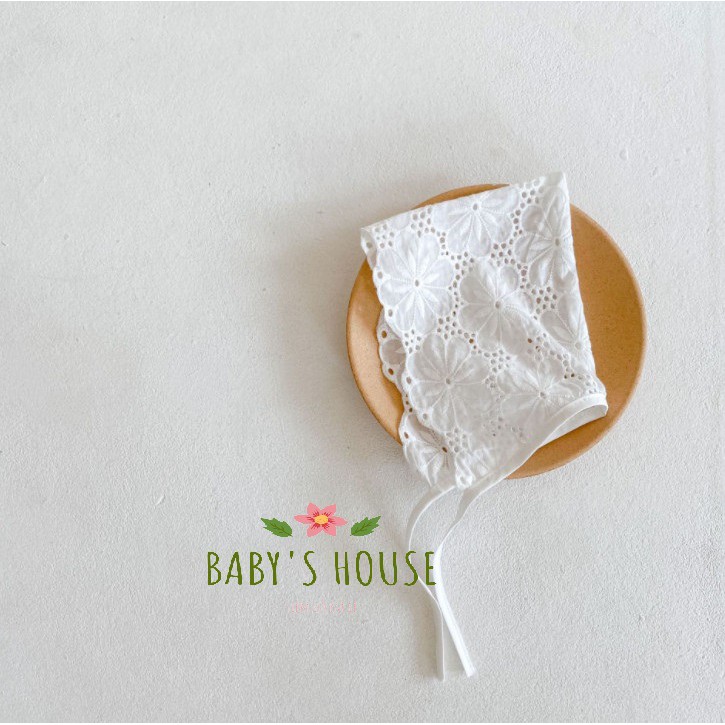 Mũ nón tiểu thư ren trắng phong cách Hàn quốc cho bé gái - Baby's House