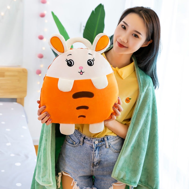 Bộ Chăn Gối Hình Trái Cây Dễ Thương Chất Liệu Dày Dặn Phù Hợp Cho Mùa Hè