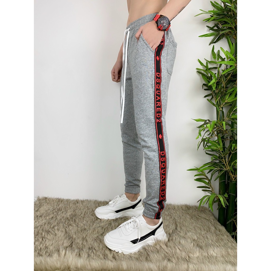 Quần Jogger phối sọc nam thun 3 màu Đen, Xám, Xanh lá, ống ôm chất vải cao cấp vải mềm mịn hợp dáng