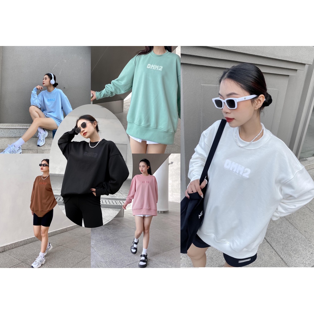 SWEATER NỈ CHÂN CUA CAO CẤP THÊU LOGO - 6 MÀU
