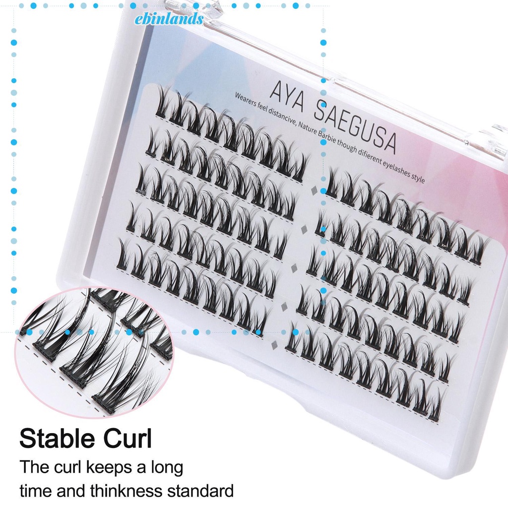 Ebinlands Cụm Lông Mi Giả Xoăn Nối Dài Phong Cách Lolita Nhật Bản DIY
