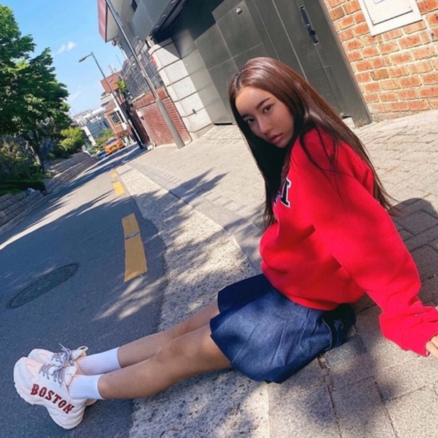 Giày Sneaker Unisex MLB Big Ball Chunky Boston màu trắng đỏ  | PiuPiu Authentic