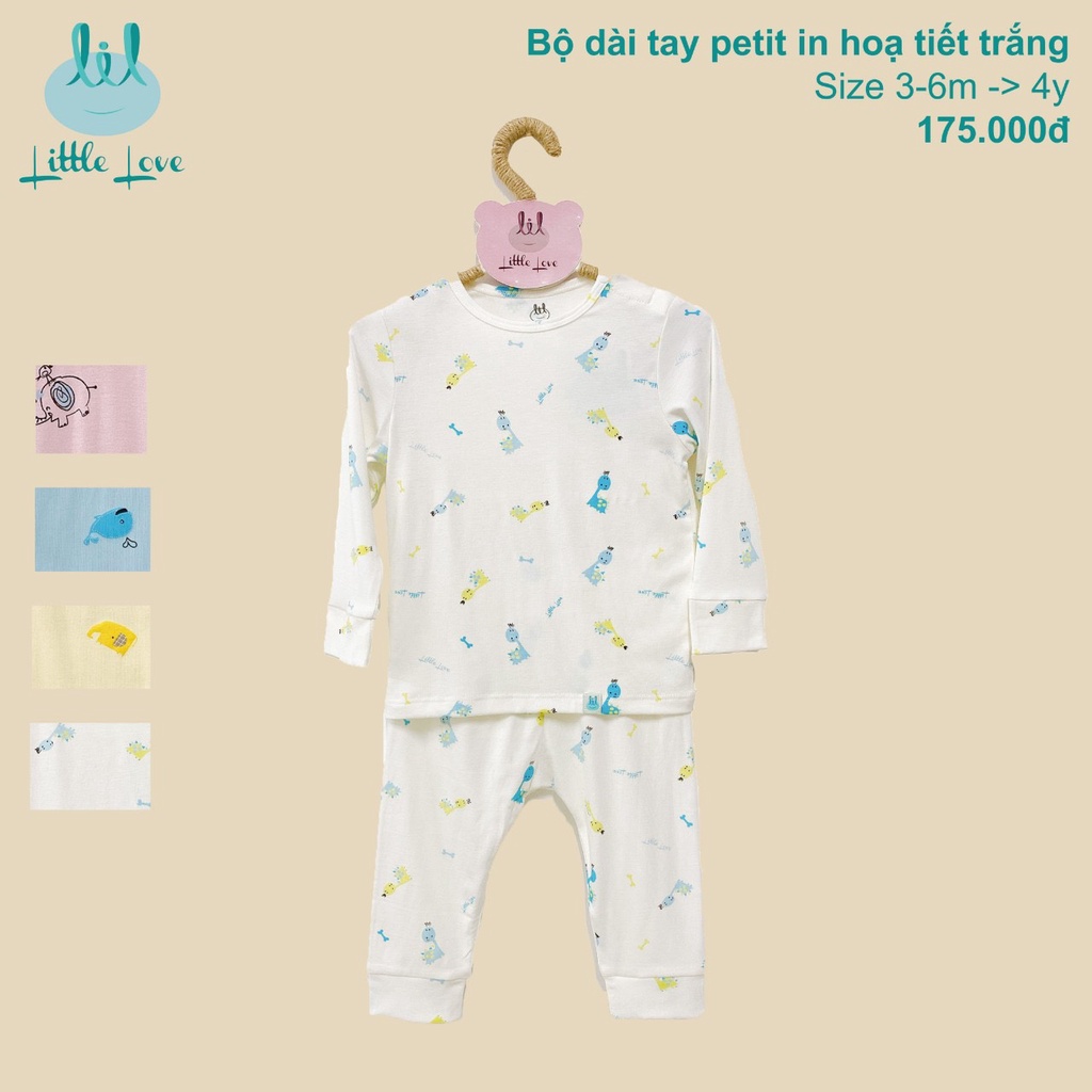 [LIL-Little Love] Bộ quần áo trẻ em dài tay bé trai bé gái từ 3 tháng đến 4 tuổi