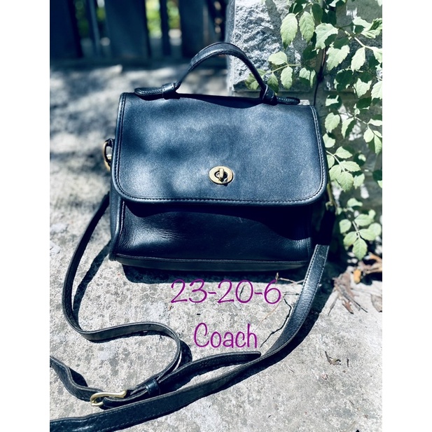 túi si hiệu Coach vintage màu đen