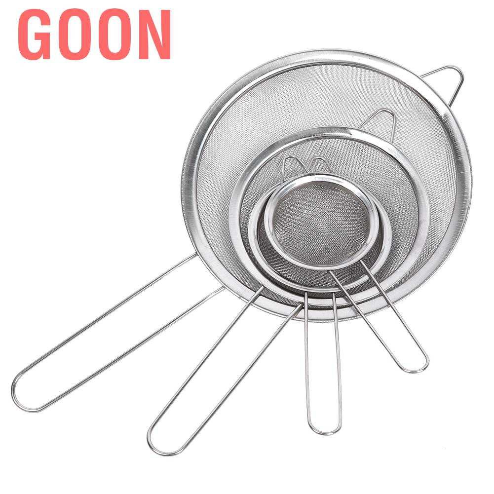 GOON Set 4 Dụng Cụ Rây Bột Bằng Thép Không Gỉ Tiện Dụng