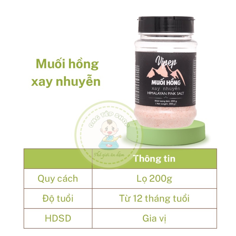 Muối hồng Himalaya 200g xay - Gia vị vietpep