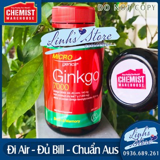 Bổ não Microgenics Ginkgo 7000 - 100 viên 💙 Chemist Warehouse - Úc | linhsstore