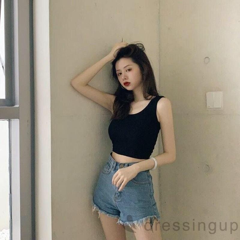 [Mã FAMAYWA giảm 10K đơn 50K] Áo crop top ba lỗ màu trơn đơn giản năng động cho nữ | BigBuy360 - bigbuy360.vn