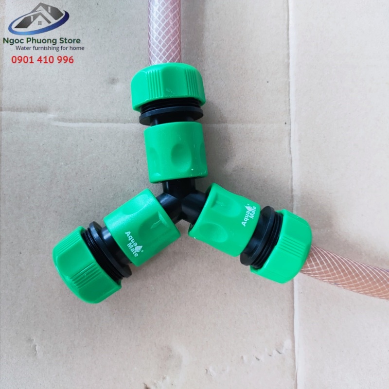 Cút nối nhanh dương chia 3 hướng ống mềm 14mm-21mm AQUAMATE ĐÀI LOAN - Mã W3280
