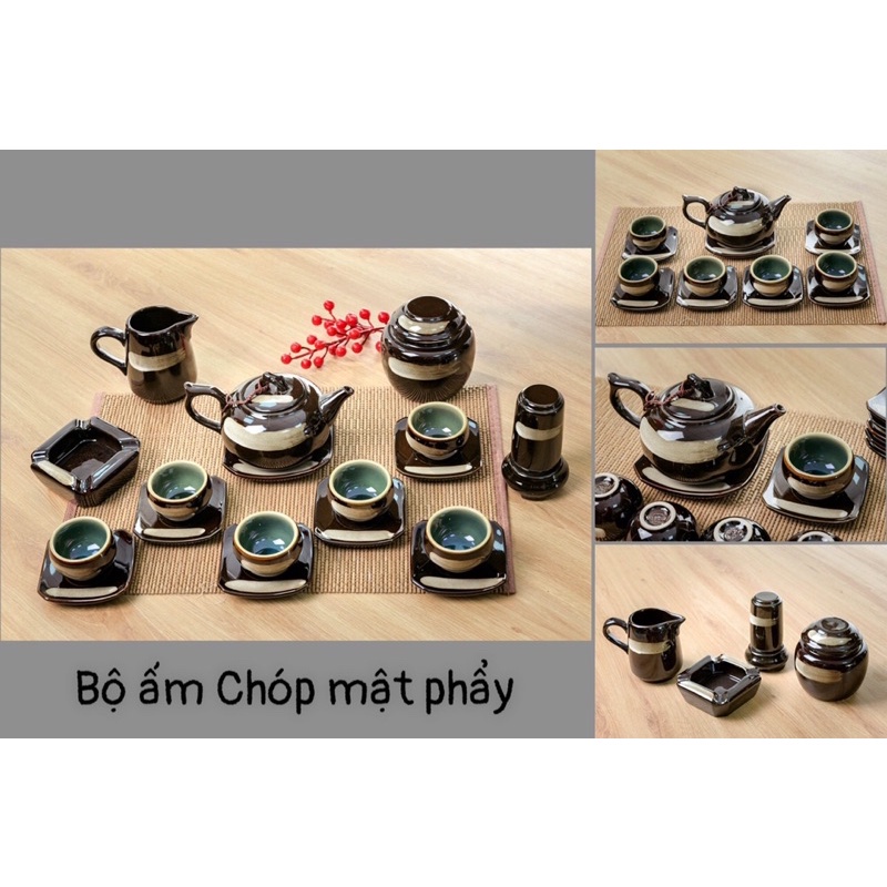 Ấm chén men hoả biến-gốm sứ Bát Tràng cao cấp,hàng cao cấp chất lượng,Bộ ấm chóp - bộ pha trà bát tràng cao cấp