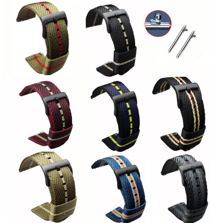 Dây Đeo Thay Thế Bằng Nylon Chất Lượng Cao Cho Đồng Hồ Seiko 5 SKX007 SKX013 20mm 22mm