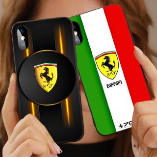Ốp điện thoại mềm họa tiết Logo Ferrari Q22 cho iPhone 6 6s 7 8 Plus X XR Xs 11 Pro Max SE 2020