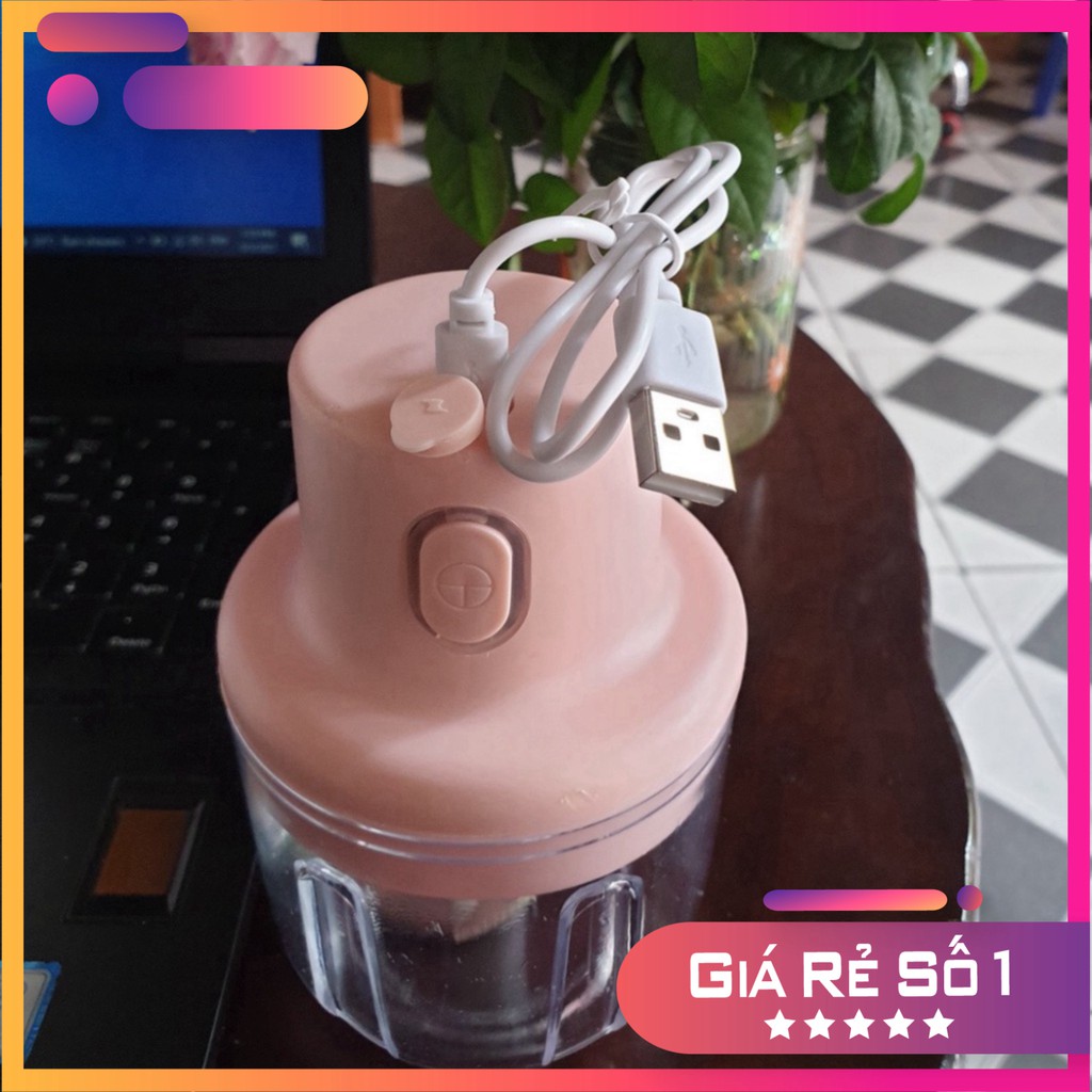 Máy xay tỏi ớt đa năng sạc điện, Máy xay mini cầm tay dung tích 250ml 💖 BBZ Store