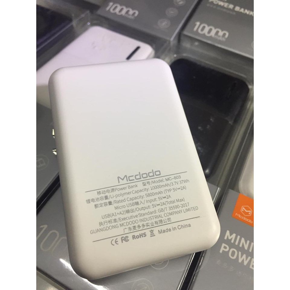 Mcdodo MC-603 - Sạc dự phòng dung lượng thật 10.000mAh