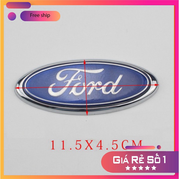 Logo BVBiểu tượng trước và sau xe ô tô Ford Kích thước 11.5*4.5cm: Mã KLJ115 BVB