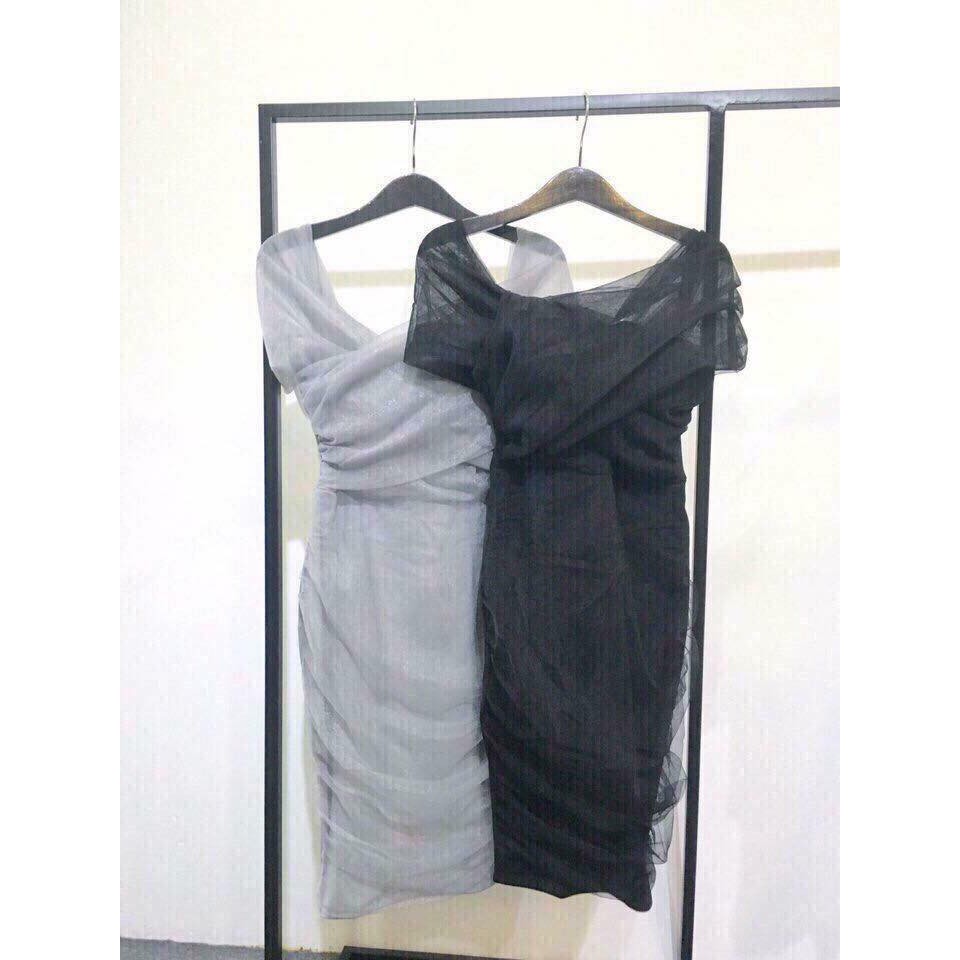 Đầm dự tiệc body lưới trễ vai / Đầm dự tiệc thiết kế | BigBuy360 - bigbuy360.vn