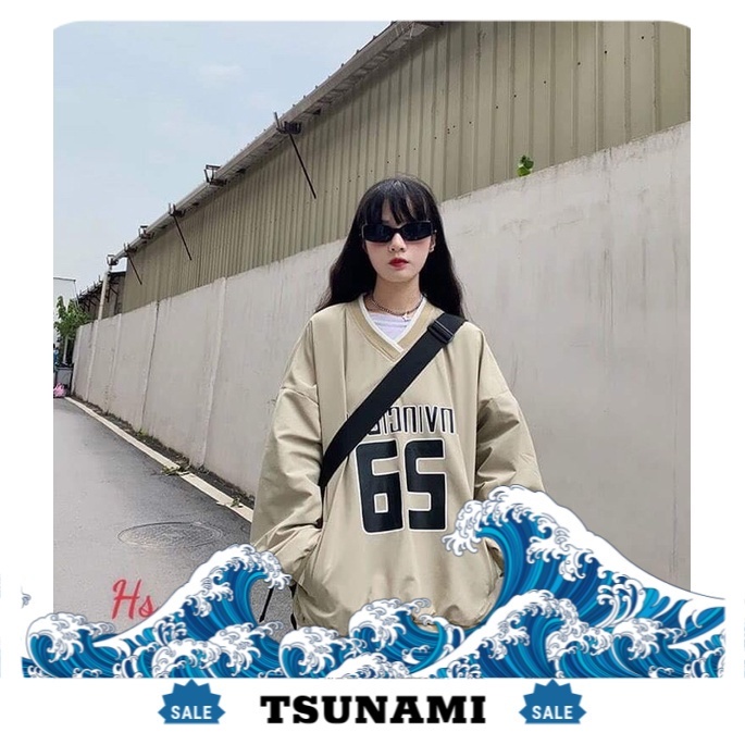 Áo thu đông nam nữ , áo sweater nỉ form rộng 2 màu cổ V in 65 dài tay dễ phối đồ Freeship | BigBuy360 - bigbuy360.vn