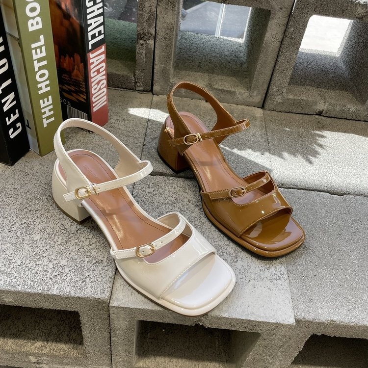 Giày Cao Gót Sandal Nữ Màu Trơn Thời Trang