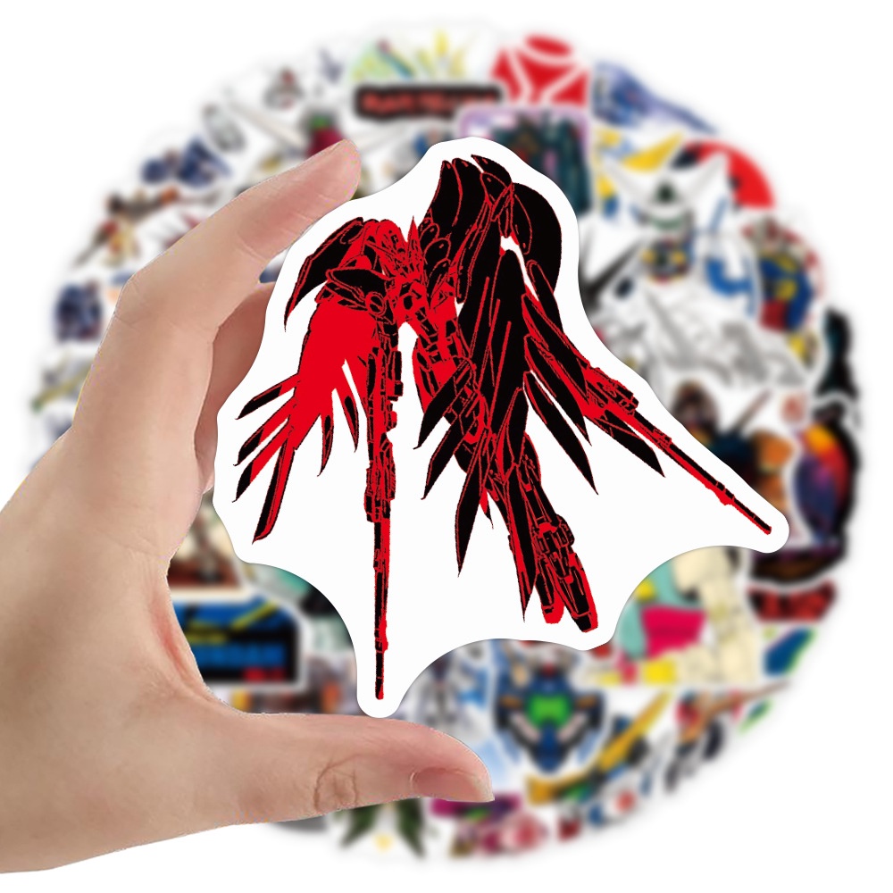 Set 50 Sticker Hoạ Tiết Anime GUNDAM Độc Đáo Để Trang Trí