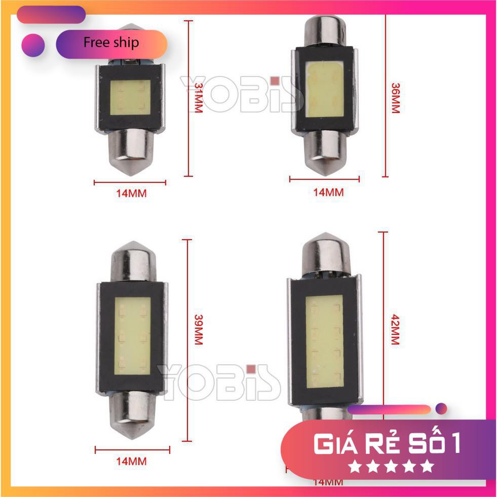 ⚡️GIÁ TỐT⚡️ Đèn LED Chân C5W Gắn Trần Xe Ôtô - Dòng Cao Cấp Có Tản Nhiệt - Đèn Trần Ôtô - FULL SIZE