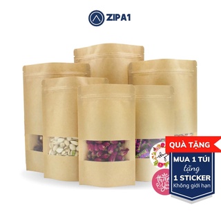 10 Túi zip giấy Kraft đáy đứng - Túi zip Kraft Zip A1 - A1011