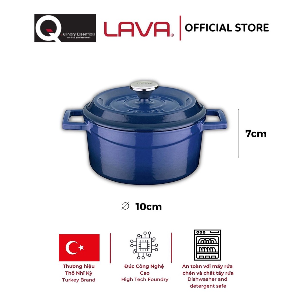 Nồi Gang Lava Trendy Mini Casserole Đường Kính 10cm, 0.35L