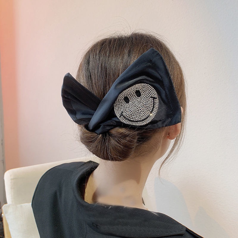 Kẹp Tóc Đính Đá Hình Mặt Cười/Trái Tim Xinh Xắn Cho Nữ