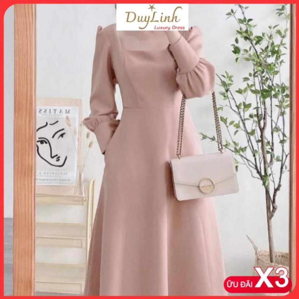 Đầm dự tiệc trắng xòe cổ u vintage | BigBuy360 - bigbuy360.vn