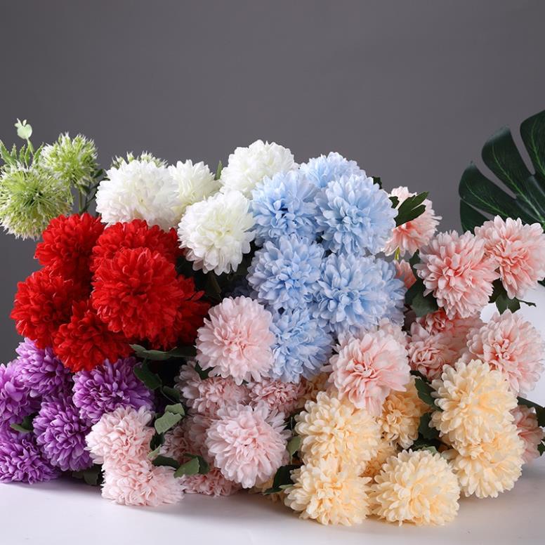 Hoa bồ công anh giả bằng lụa loại có 3 bông, lớn 7cm dài 69cm dùng để bó hoa cực đẹp