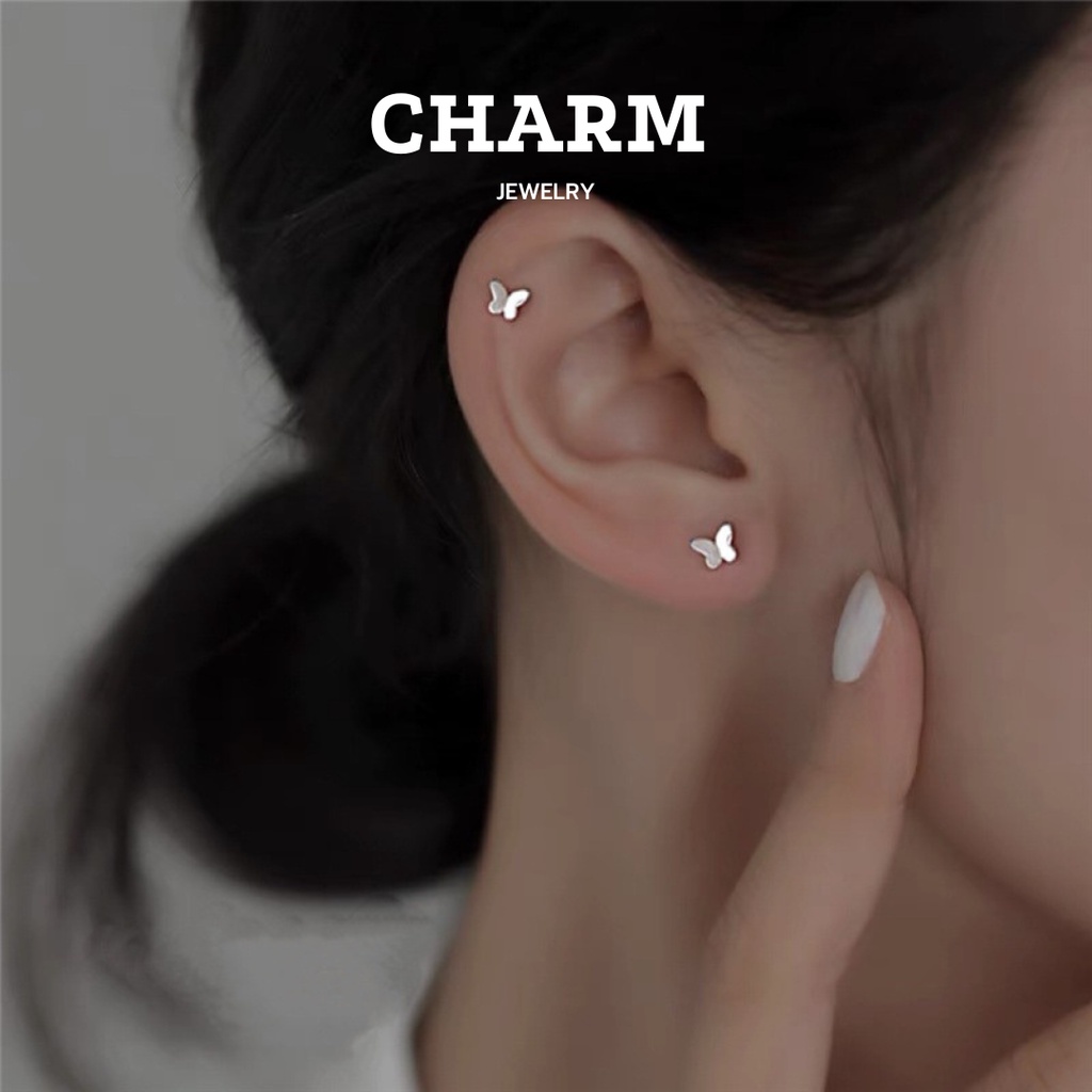Khuyên Tai Butterfly Bạc 925 Charm A8