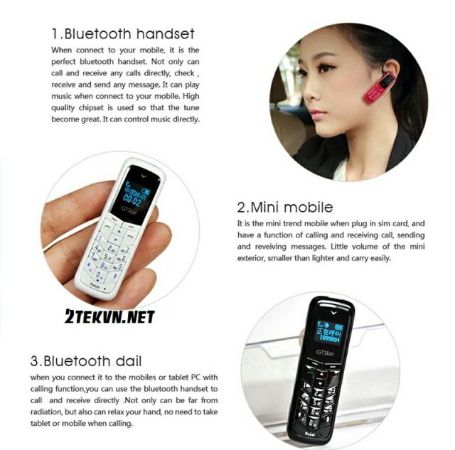 Nhập LANC15K giảm 15k Điện thoại BM50 kiêm tai nghe bluetooth siêu nhỏ