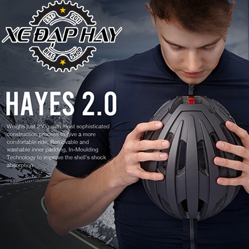 [Phụ kiện xe đạp cao cấp] Mũ Nón Bảo Hiểm Đạp Xe Thương Hiệu PMT HAYES 2.0 | Màu Tím, SIZE L  58-61Cm