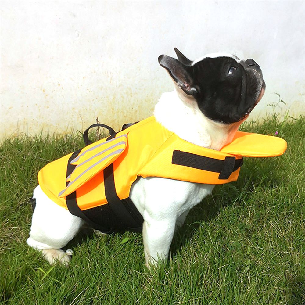 Áo phao sọc phản quang nhiều màu sắc có tay cầm trọng lượng nhẹ nhiều kích thước dành cho cún dùng chèo thuyền đi biển