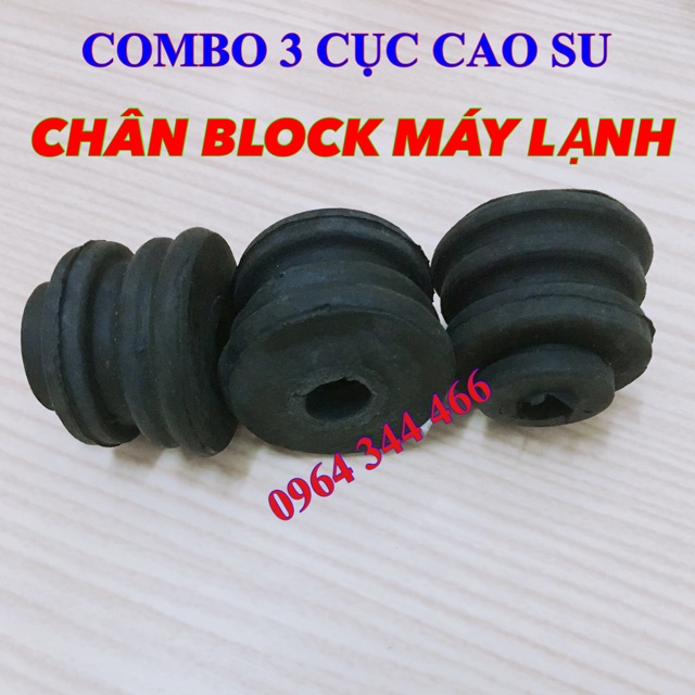 COMBO 3 CỤC CAO SU CHÂN BLOCK MÁY LẠNH