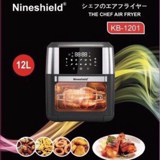 NỒI CHIÊN ĐIỆN TỬ, NỒI CHIÊN KHÔNG DẦU NINESHIELD 12L KB-1201 ĐIỆN TỬ CÔNG SUẤT 1800W HÀNG CHUẨN GIÁ RẺ