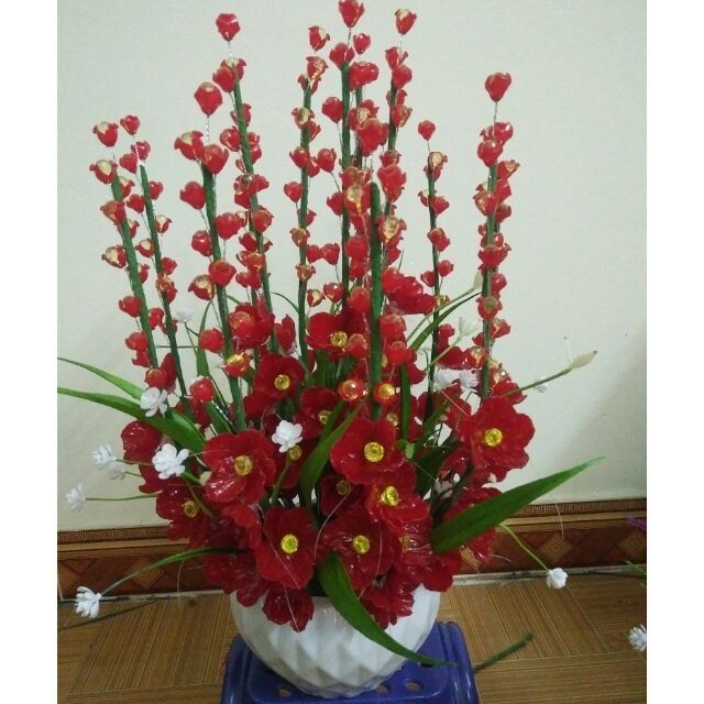 Nguyên liệu 2 bộ hoa đá pha lê